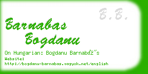 barnabas bogdanu business card